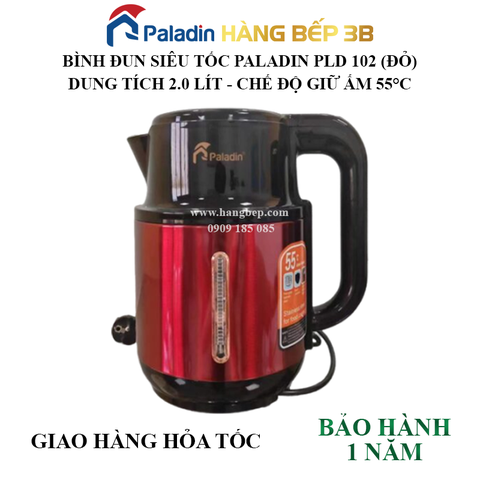 Bình đun siêu tốc Paladin PLD 102 đỏ