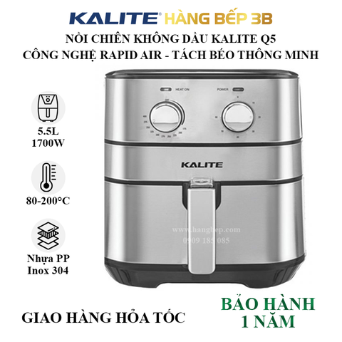 Nồi chiên không dầu Kalite 5.5 lít Q5