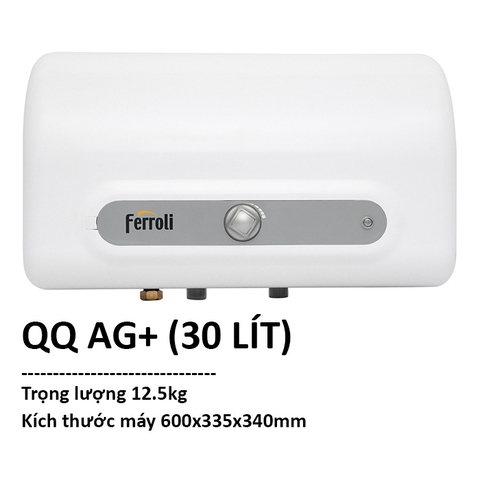 Máy nước nóng gián tiếp Ferroli 30 lít QQ 30 AG+