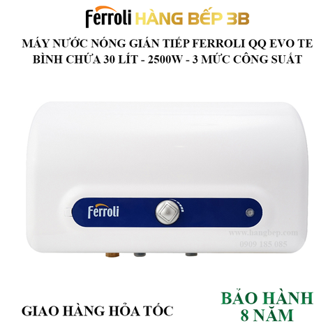 Máy nước nóng gián tiếp Ferroli QQ EVO 30L TE