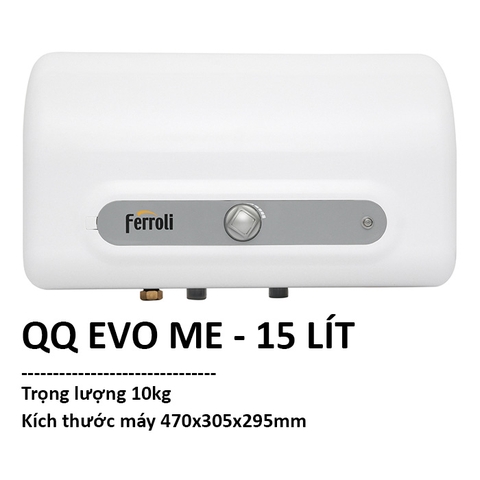 Máy nước nóng gián tiếp Ferroli 15 lít QQ EVO ME