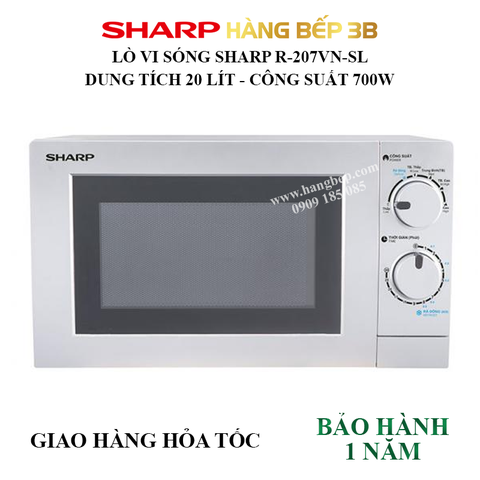 Lò vi sóng Sharp R-207VN-SL  20 lít