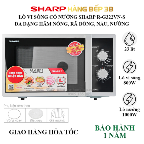 Lò vi sóng có nướng Sharp R-G322VN-S