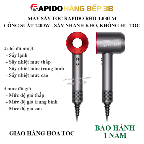 Máy sấy tóc Rapido RHD-1400LM