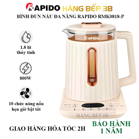 Bình đun nấu đa năng Rapido RMK0818-P