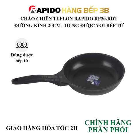 Chảo chiên đáy từ Rapido Teflon RP20-RDT 20cm