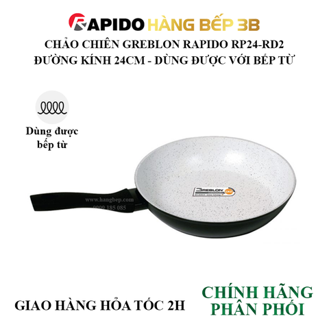 Chảo chiên chống dính Ceramic đáy từ 24cm Rapido RP24-RD2