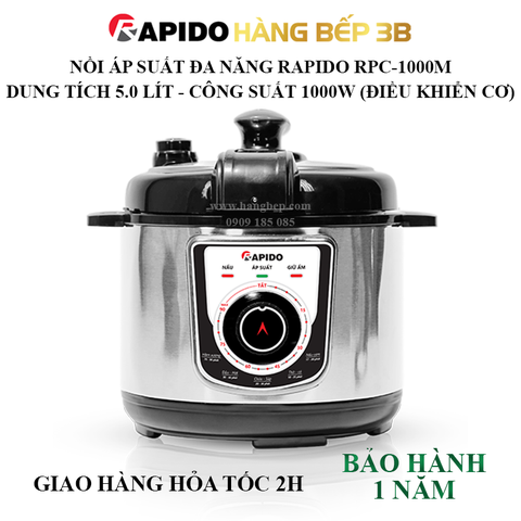 Nồi áp suất đa năng Rapido 5 lít RPC-1000M