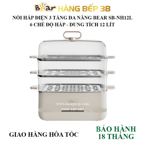 Nồi hấp điện đa năng Bear SB-NH12L