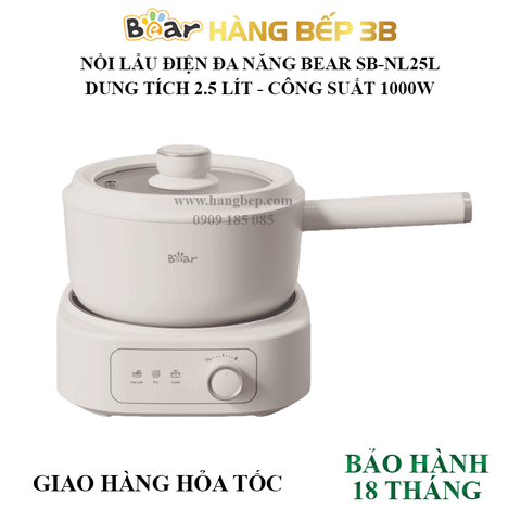 Nồi lẩu điện đa năng Bear 2.5 lít SB-NL25L