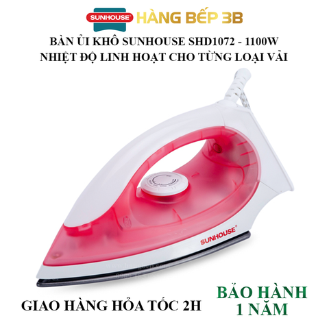 Bàn ủi khô Sunhouse SHD1072