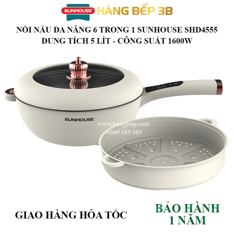 Nồi nấu đa năng Sunhouse 5 lít SHD4555