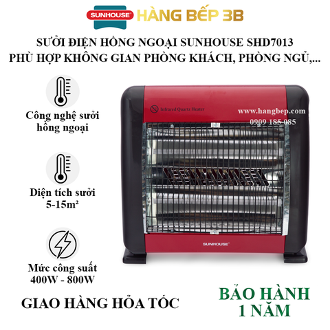 Sưởi điện hồng ngoại Sunhouse SHD7013