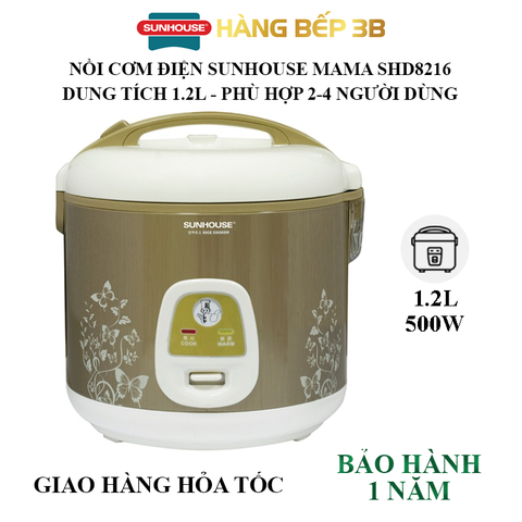 Nồi cơm điện Sunhouse 1.2 lít SHD8216