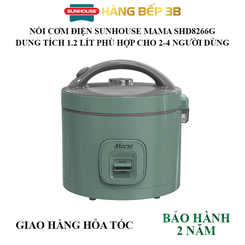 Nồi cơm điện Sunhouse Mama 1.2 lít SHD8266G