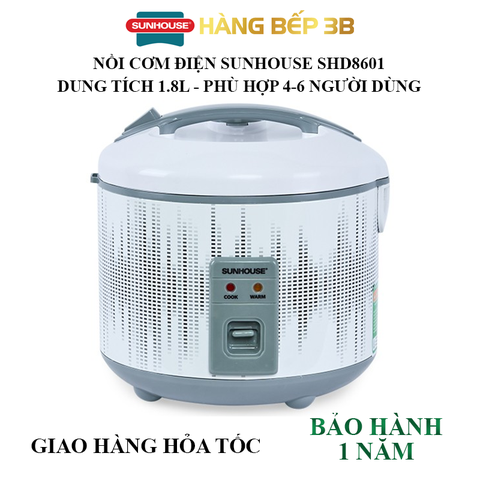 Nồi cơm điện Sunhouse 1.8 lít SHD8601