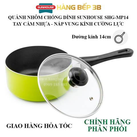 Quánh nhôm chống dính 14cm Sunhouse SHG-MP14