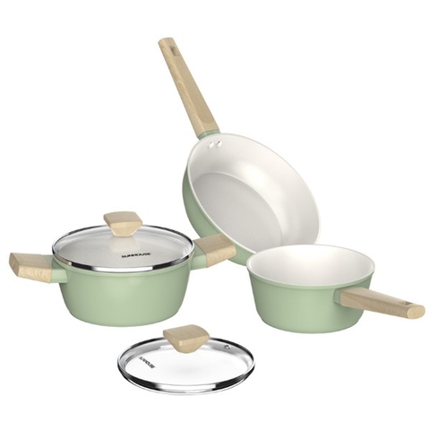 Bộ nồi chảo chống dính Nano Ceramic Sunhouse Healthy SHG7979MT3