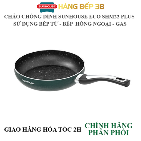 Chảo chống dính đáy từ Sunhouse ECO SHM22 plus 22cm