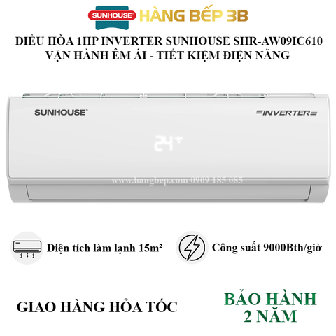Máy lạnh Sunhouse Inverter 1.0HP SHR-AW09IC610