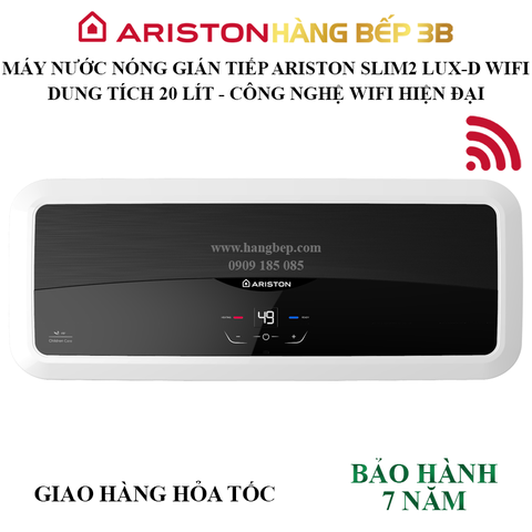 Máy nước nóng gián tiếp Ariston SLIM2 20 LUX-D WIFI 2.5 FE