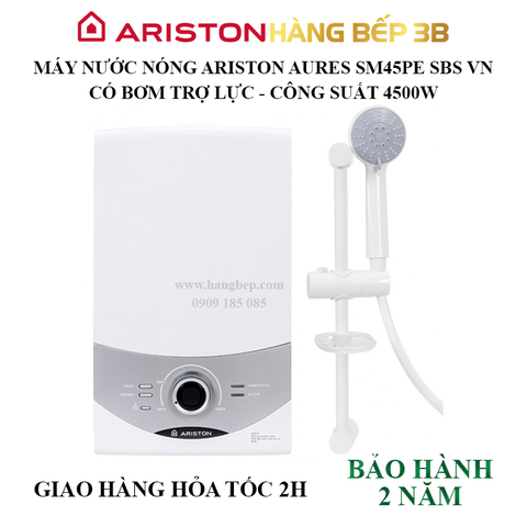 Máy nước nóng trực tiếp Ariston 4500W Aures SM45PE SBS VN