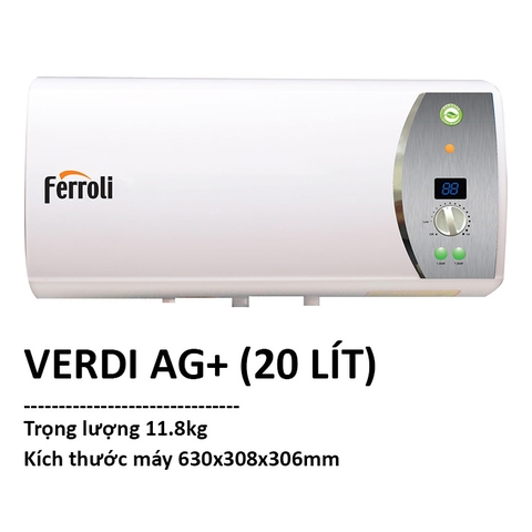 Máy nước nóng gián tiếp Ferroli 20 lít VERDI 20 AG+