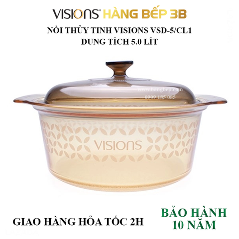 Nồi thủy tinh 5 lít Visions VSD-5/CL1