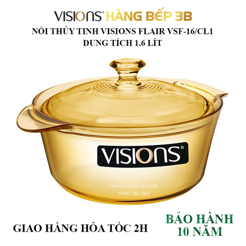 Nồi thủy tinh Visions Flair 1.6 lít VSF-16/CL1