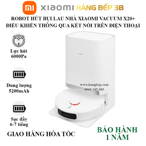 Robot hút bụi lau nhà Xiaomi X20+ EU