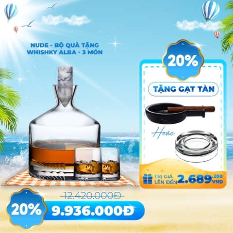 NUDE - Bộ quà tặng whisky Alba - 3 món