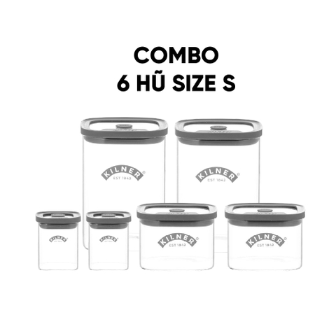 KILNER - COMBO 6 HŨ GỐM THUỶ TINH KILNER SIZE S