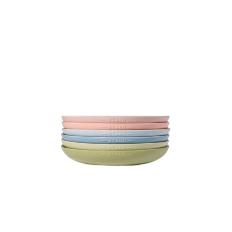 Staub -Bộ đĩa gốm màu Macaron 6 món - 22cm