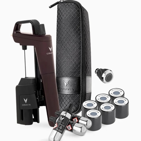 Coravin - Bộ dụng cụ chiết rượu Timeless Six+ màu Đỏ Hermitage - 14 món