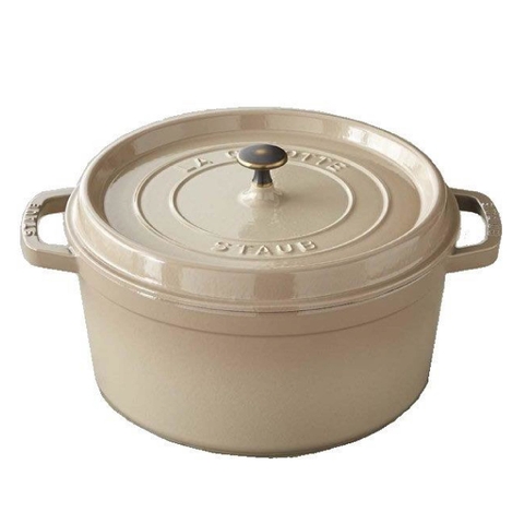 Nồi gang tròn STAUB màu kem - 26cm - 5.2L