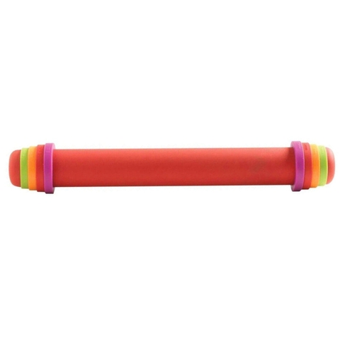 Mastrad - Cây lăn bột thông minh màu đỏ - 41cm