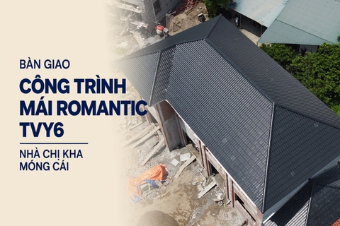 Hoàn thiện công trình mái Romantic TVY6 nhà chị Kha sau những ngày mưa