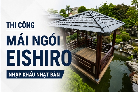 Thi công mái ngói nhập khẩu nhật bản Eishiro UU40