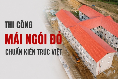 Hoàn thành công trình trường học quy mô lớn sử dụng ngói đỏ Hạ Long