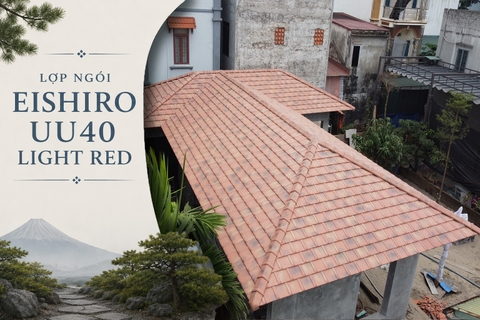 Lợp ngói Eishiro UU40 Light Red nhập khẩu từ Nhật