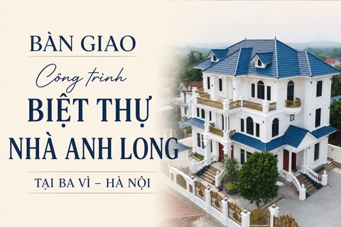 Mẫu biệt thự mái Nhật đẹp tại Ba Vì - Hà Nội | Ngói cao cấp Romantic | Khung thép nhẹ Zacs Bluescope