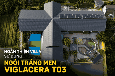 Hoàn Thiện Villa Sử Dụng Ngói Tráng Men Viglacera T03 – Dấu Ấn Của Một Hệ Mái Được Đầu Tư Đúng Cách