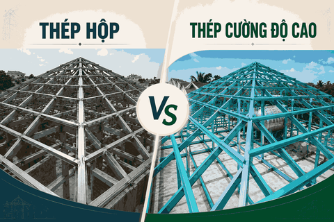 Nên dùng thép mạ hợp kim nhôm kẽm hay thép hộp truyền thống cho mái ngói
