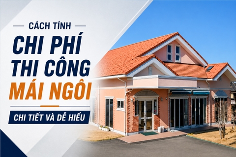 Cách tính chi phí thi công mái ngói chi tiết và dễ hiểu