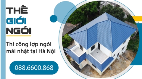Thi công lợp ngói mái Nhật tại Ba Vì, Hà Nội - Ngói Romantic Nova - Khung thép nhẹ Postruss