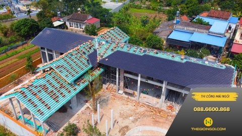 Thi Công Mái Ngói Viglacera T03 cho biệt thự ở Nam Định