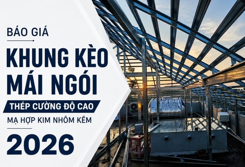 Báo giá khung kèo mái ngói thép cường độ cao mạ hợp kim nhôm kẽm 2026