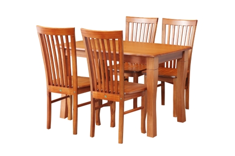 BỘ BÀN ĂN CN 1M2 K2 VÀ 4 GHẾ SI 2002