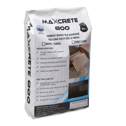 Maxcrete 800 - Vữa dán gạch gốc xi măng cao cấp