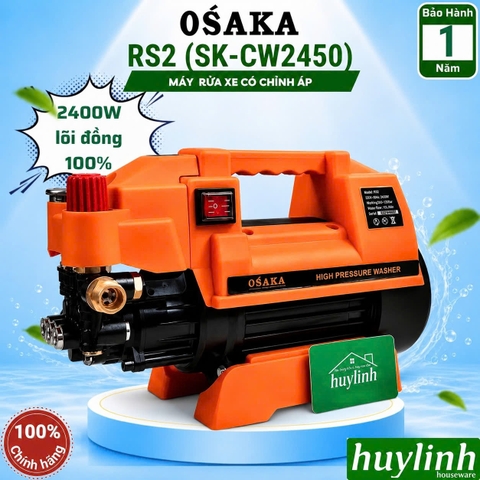Máy xịt rửa xe chỉnh áp Osaka RS2 (SK-CW2450) - 2400W - motor lõi đồng 100%